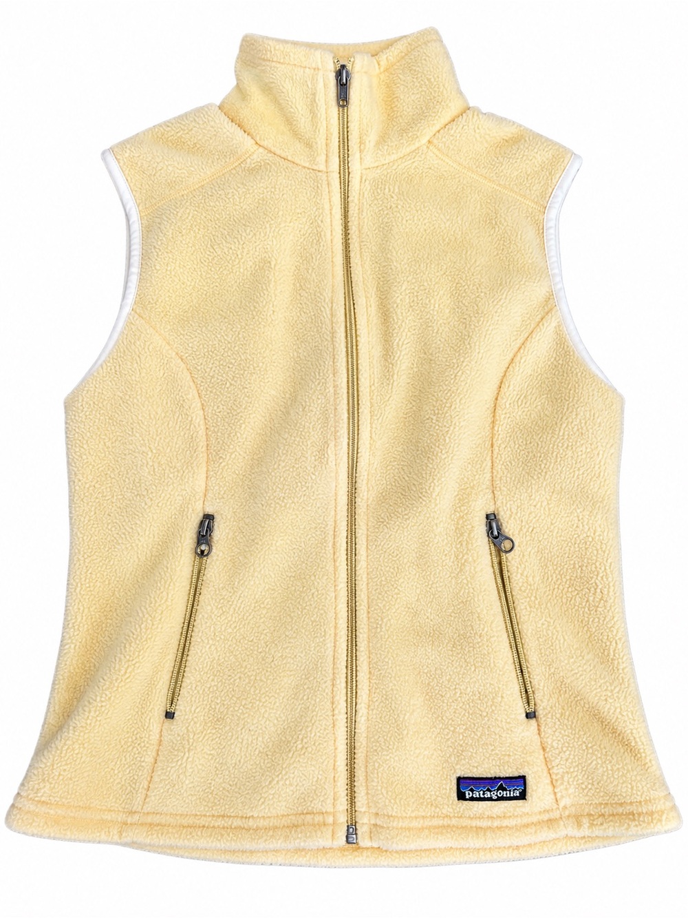 Patagonia Synchilla Women’s Small Butter Yellow Fleece Full Zip Vest